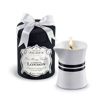 Масажна свічка Petits Joujoux — London — Rhubarb, Cassis and Ambra (190 г) розкішне паковання