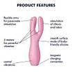 Кліторальний вібратор Original Satisfyer Threesome 3 Pink з трьома пальчиками, фото 11