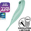 Смарт-вібратор для клітора з вакуумною стимуляцією Original Satisfyer Twirling Pro+ Mint, фото 9