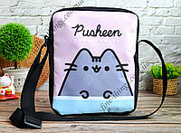 Сумка-мессенджер для девочки кот Пушин, сумка Pusheen через плечо