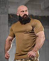 Тактична чоловіча футболка койот coolmax вологовідвідна, армійська футболка зсу 100% поліестер er345