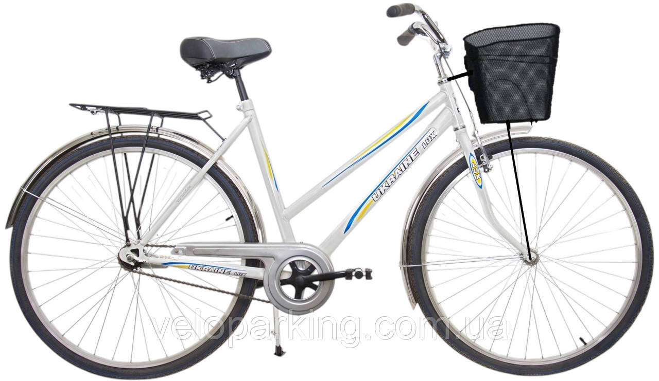 Дорожній 28 Україна Cупер Люкс ХВЗ (Чехія) жіночий міський велосипед (з кошиком) заводської Харків Lux 65CZ