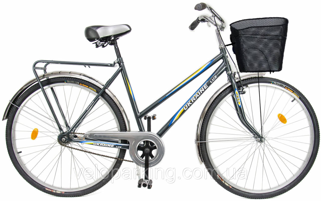 Дорожній 28 Україна Cупер Люкс ХВЗ (Чехія) жіночий міський велосипед (з кошиком) заводської Харків Lux 65CZ