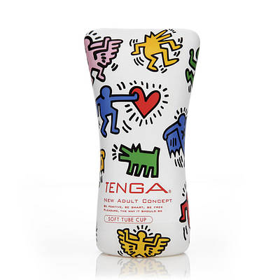 Мастурбатор Tenga Keith Haring Soft Case Cup (м'яка подушечка) здавлюваний