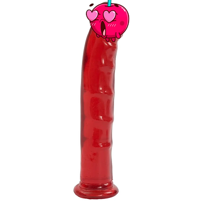 Фалоїмітатор Doc Johnson Jelly Jewels Dong & Suction Cup Red, діаметр 3,6 см, антибактеріальний ПВХ
