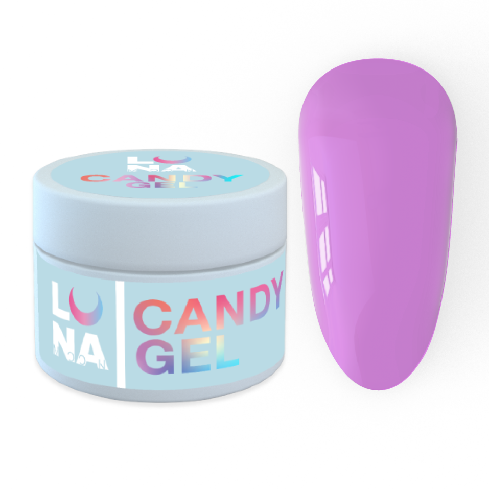 Гель для нарощування Luna Candy Gel No6, 15 мл (світло-ліловий)