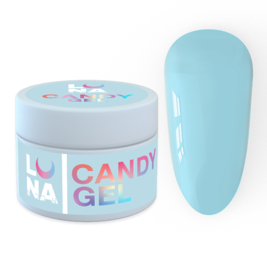Гель для нарощування Luna Candy Gel No7, 15 мл (блакитний)