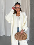 Кардиган кофта в'язаний вільного крою довжини максі бавовна 50%, віскоза 40%, фото 5
