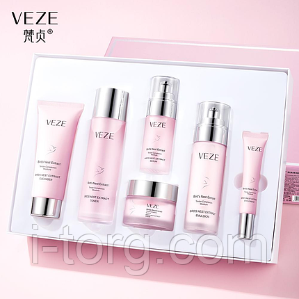Набір косметики для догляду за обличчям з ферментом ластівчиного гнізда Veze Bird's Nest Element, 6в1., фото 1