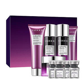 Подарунковий набір доглядової косметики для обличчя SADOER, 9 предметів., фото 2