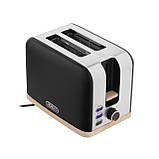 Тостер ARDESTO T-F420BWD, 800Вт, метал, 2 слоти, чорний, фото 5