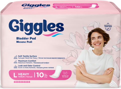 Прокладки урологічні жіночі Giggles Bladder Pad L 10 шт 10 крап.