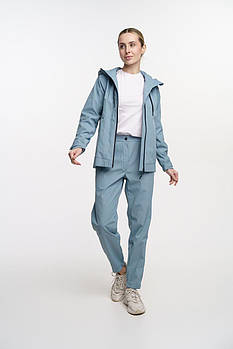 Жіночий спортивний костюм з плащівки Вітровка + Штани блакитний Комплект з капюшоном весняний осінній