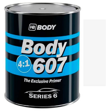 Акриловий ґрунт-наповнювач без затверджувача білий Body 607 UHS 4:1 800мл, фото 1