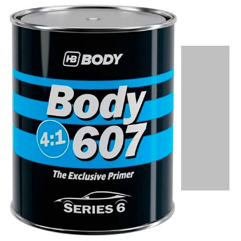 Акриловий ґрунт-наповнювач без затверджувача сірий Body 607 UHS 4:1 800мл, фото 1