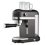 ARDESTO Кавоварка рожкова 1.4л, мелена, ручний капуч, підігрів чашок, чорний, фото 3