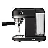 ARDESTO Кавоварка рожкова 1.4л, мелена, ручний капуч, підігрів чашок, чорний, фото 8