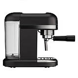 ARDESTO Кавоварка рожкова 1.4л, мелена, ручний капуч, підігрів чашок, чорний, фото 9