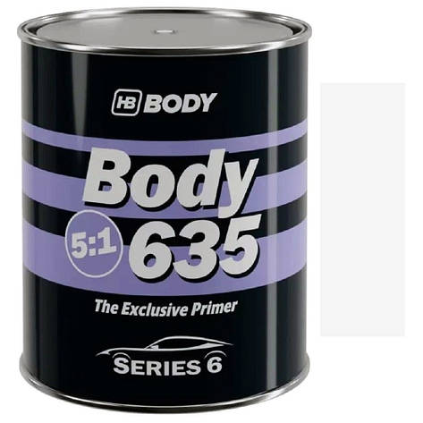 Акриловий ґрунт-наповнювач без затверджувача білий Body 635 HS 5:1 800мл, фото 1