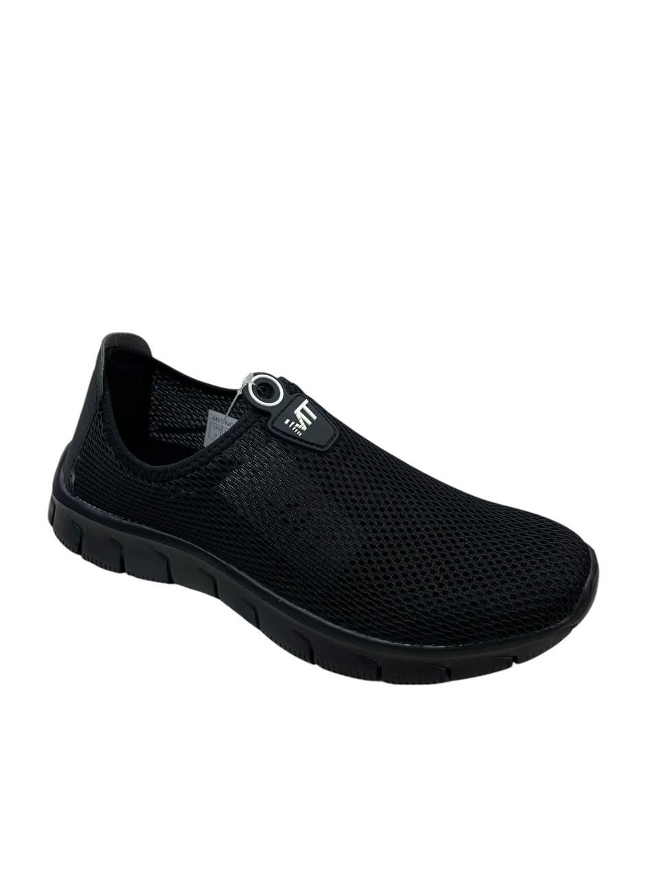 Чоловічі мокасини чорні сітка No 002903 (р. 40-45)