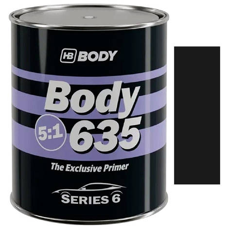 Акриловий ґрунт-наповнювач без затверджувача чорний Body 635 HS 5:1 800мл, фото 1