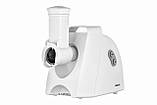 ARDESTO М'ясорубка, 1900Вт, 1.8кг/хв, 3 решітки, насадка для ковбас, кеббе, 4 терки, пластик, білий, фото 8