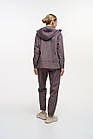 Жіночий спортивний костюм з плащівки Вітровка + Штани мокко Комплект з капюшоном весняний осінній, фото 3