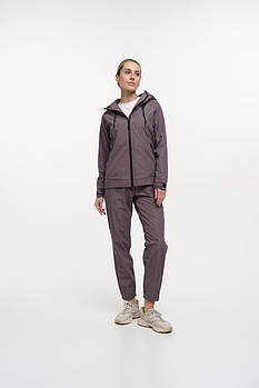 Жіночий спортивний костюм з плащівки Вітровка + Штани мокко Комплект з капюшоном весняний осінній