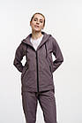 Жіночий спортивний костюм з плащівки Вітровка + Штани мокко Комплект з капюшоном весняний осінній, фото 5