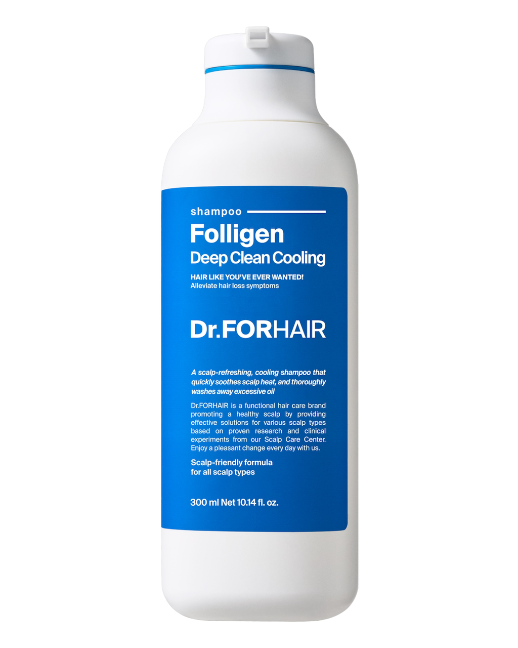 Глибокоочищуючий шампунь Dr.Forhair Folligen Deep Clean Cooling Shampoo 300 мл з ефектом охолодження, фото 1