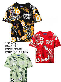 Футболки для мальчиков оптом, Glo-story, 134-164 см,  № BPO-4796
