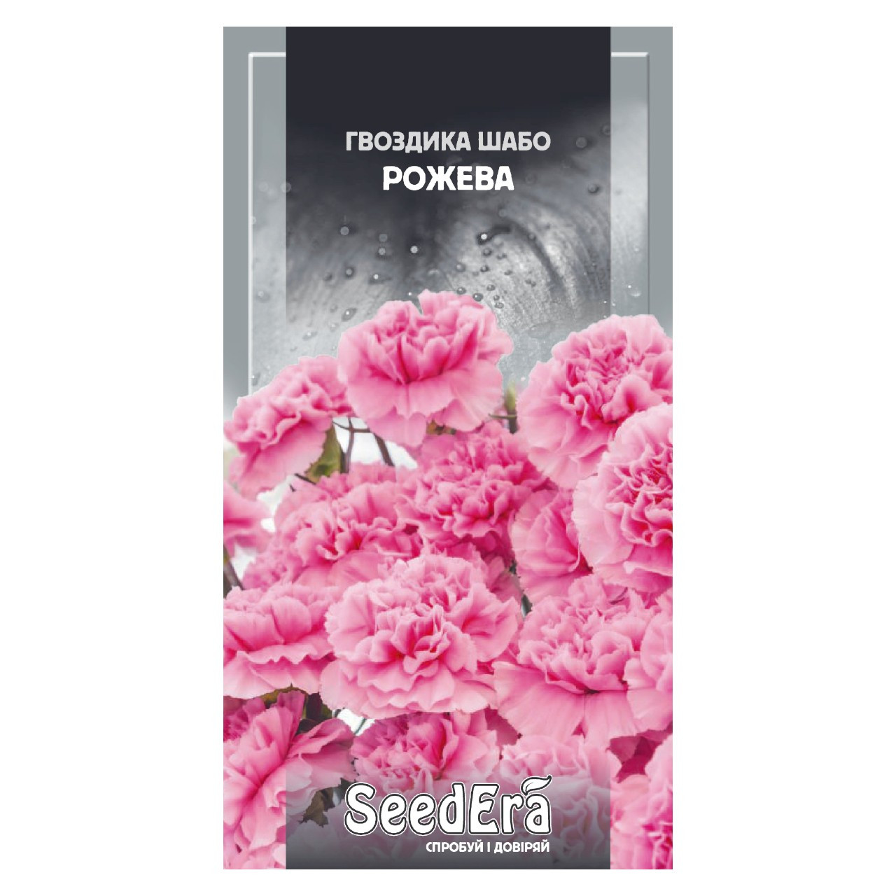 Насіння Гвоздика садова Шабо махрова рожева 0,2 г дворічна, фото 1