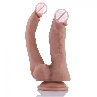 Подвійний фалоїмітатор Hismith 9.8" Double Penetrator Silicone Dildo
