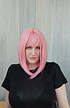 Перука каре з чубчиком термоперука роожева (LCI1059), фото 3
