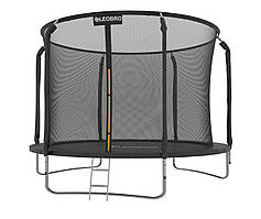 Батут із внутрішньою захисною сіткою 252 см LEOBRO Premium 8FT BLACK (mrk)