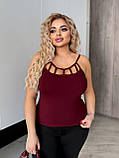 Базова жіноча літня майка батал на бретельках (р.48-58). Арт-4817/4, фото 2