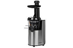 Соковитискач шнековий ARDESTO  200Вт, чаша-0.6л, жмих-0.6л, пластик/метал, сріблясто-чорний