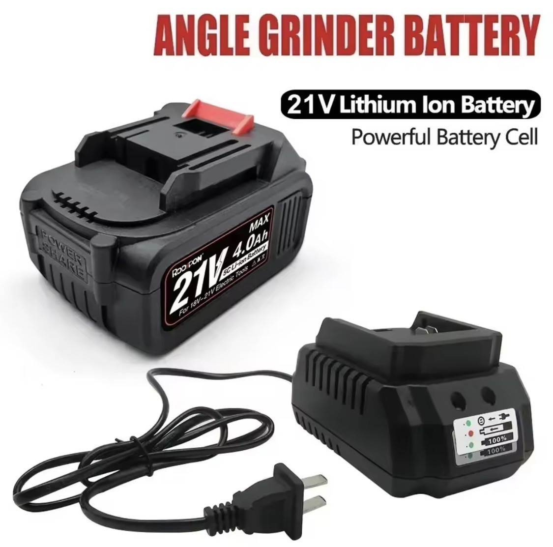 Батарея акумуляторна AL-FA 21/4 Turbo (21В, 4Ач) + ЗП) Посадка Макіта), фото 1