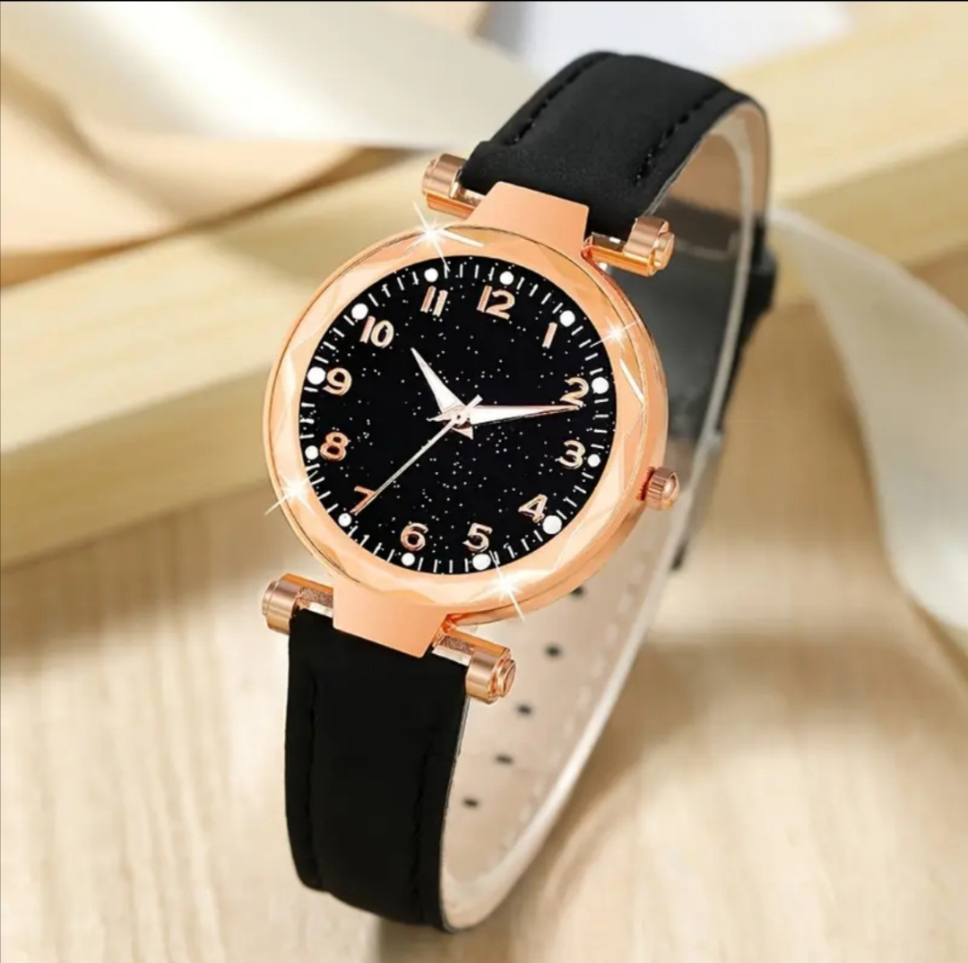 Жіночий кварцовий наручний годинник Geneva Black Watch