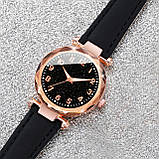 Жіночий кварцовий наручний годинник Geneva Black Watch, фото 6