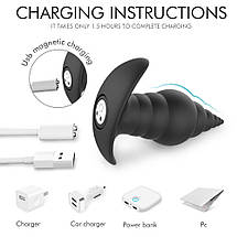 Анальна пробка з вібрацією Cupid RCT, фото 3