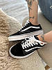 Чоловічі та жіночі кеди Vans Old Skool Black White кросівки Ванс Олд Скул чорно-біла Унісекс, фото 9