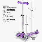 Самокат Micro Mini Deluxe Fairy Glitter LED пурпуровий MMD207, фото 5