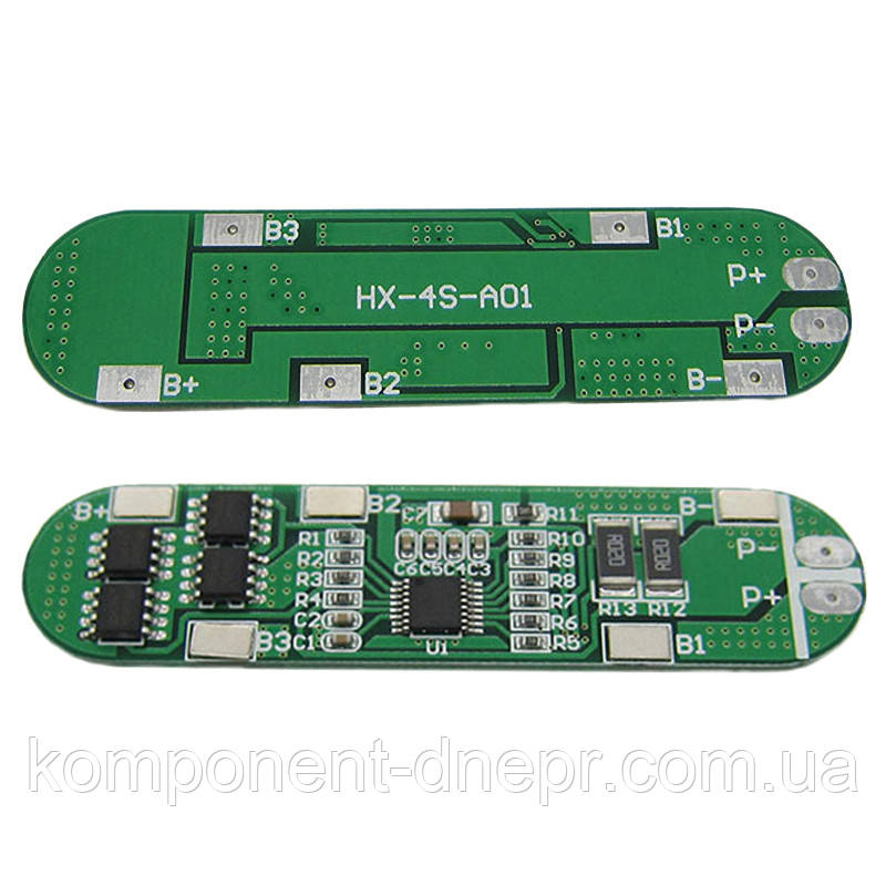 BMS 4S контролер заряду-розряду для 4 Li-Ion акумуляторів 18650 6A 16.8V