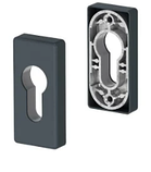 Накладка на циліндр прямокутна для ручки ДУБЛІН MEDOS колір антрацит RAL 7016, фото 4