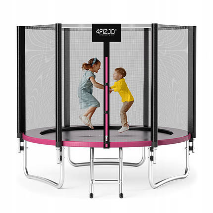 Батут із зовнішньою сіткою 4FIZJO Classic 8FT 252 см Black/Pink (P-5907739314536), фото 1