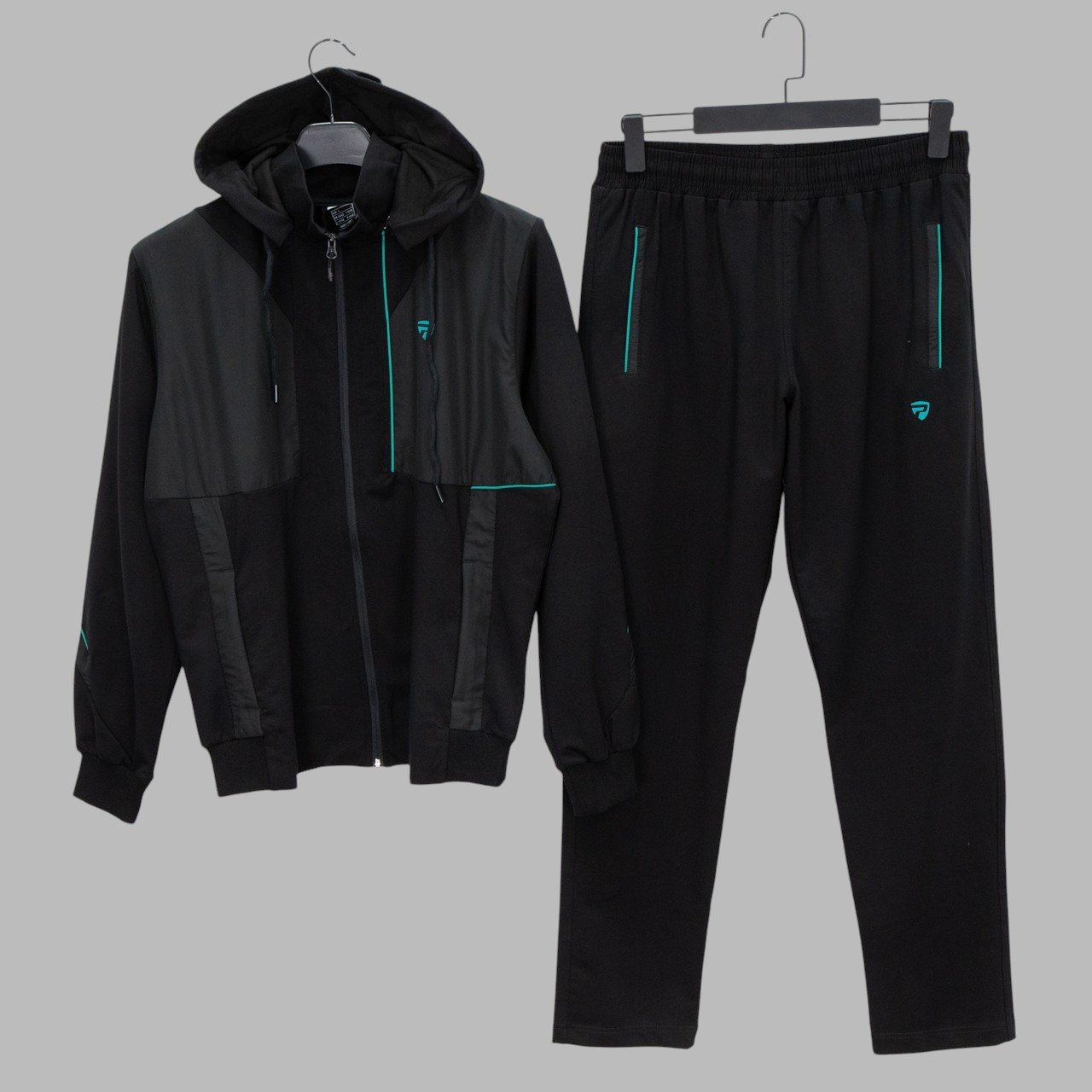 Спортивний костюм Piyera 7746 ЧОРНИЙ 74% бавовна 18% поліестер 8% еластан 4XL(Р), фото 1