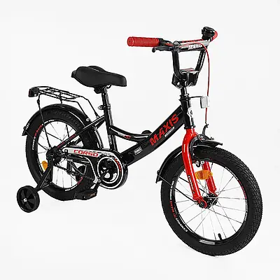 Дитячий велосипед 16" Corso MAXIS CL-16031 на рост 100-115 см чорно-червоний