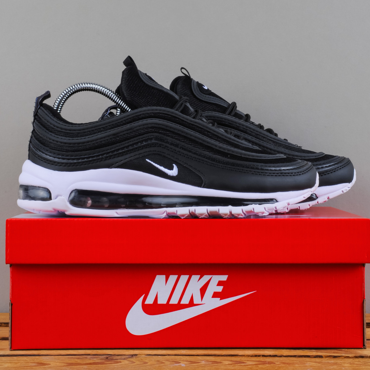 Чоловічі Кросівки Nike Air Max 97 чорні з білою підошвою