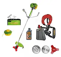 Бензиновый триммер мотокоса двухтактная Procraft T4200EL Electro Starter, Ручной бензотриммер для травы с електростартером